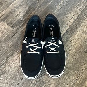 Sperry Top Slider Memory Foam 7.5 black and white